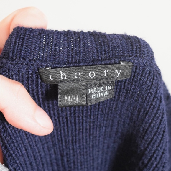 SOLD Theory Wool Ribbed Knit Sweater Dress - Picture 6 of 6